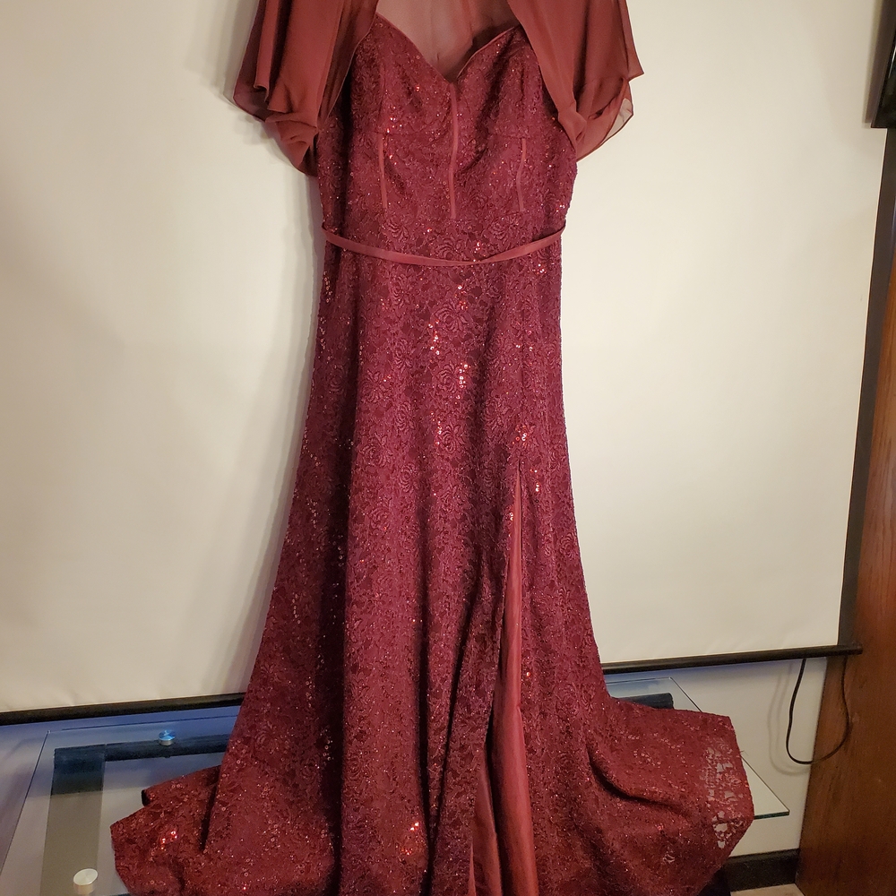 Jules & Cleo Size 20 Prom Dress Burgundy Wine Dress